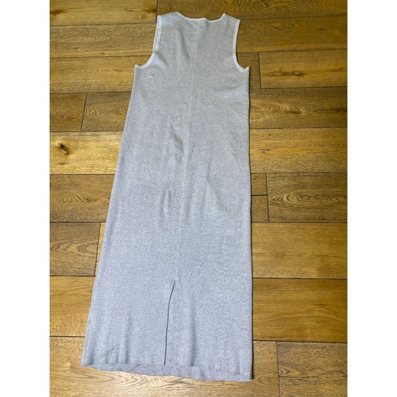 Standard James Perse Light Grey Binding Fitted Rib Dress Women's Size XL - Picture 7 of 10